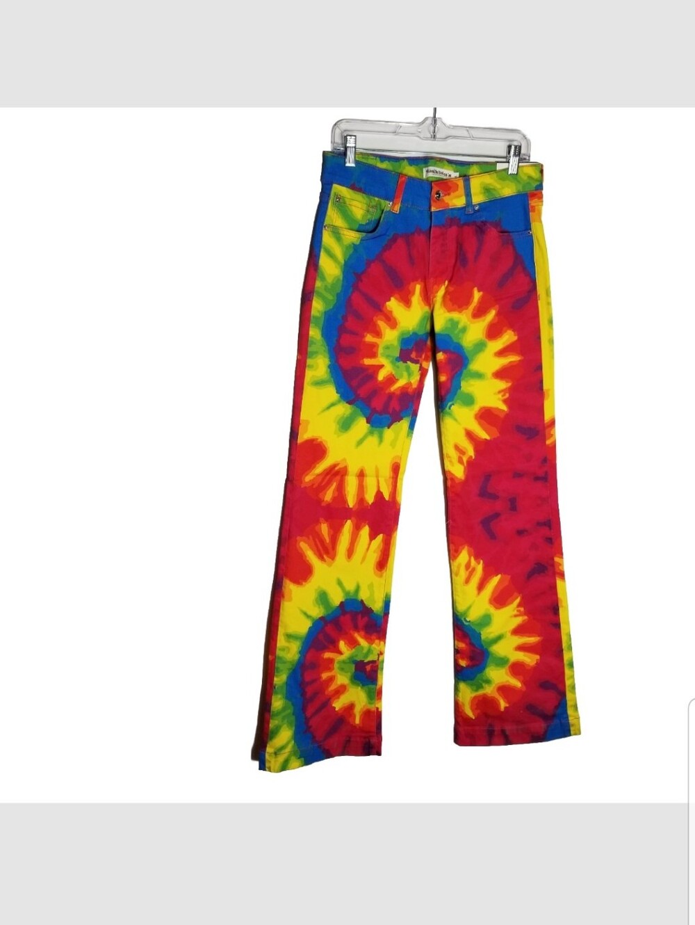 Ranch Dress'n Denim Trouser Women's Large 10-12 Tie Dye Jeans Rodeo Bootcut New
